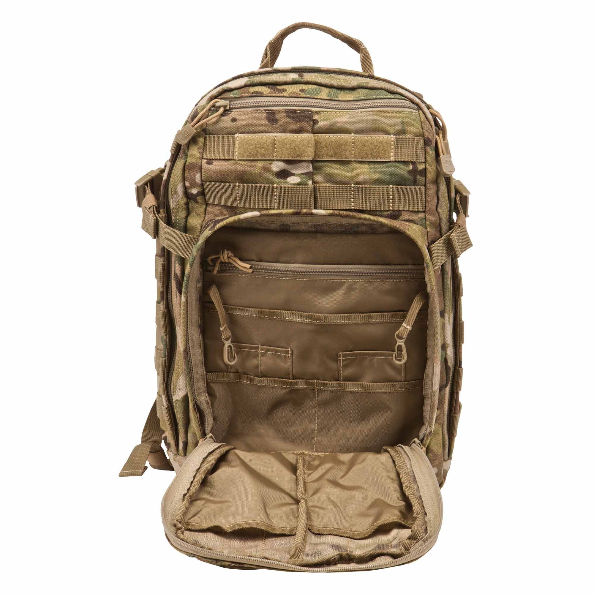 Sac à Dos 5.11 Tactical RUSH12 2.0 – 24L, Multicam Black, MOLLE, Compartiment Hydratation, Ordinateur